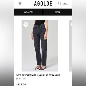 AGOLDE 90s Pinch Waist High Rise Straight Jean